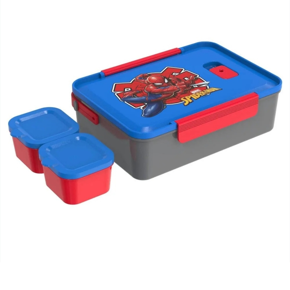 Spider-Man Kids Lunch Box Set - Blue and Red